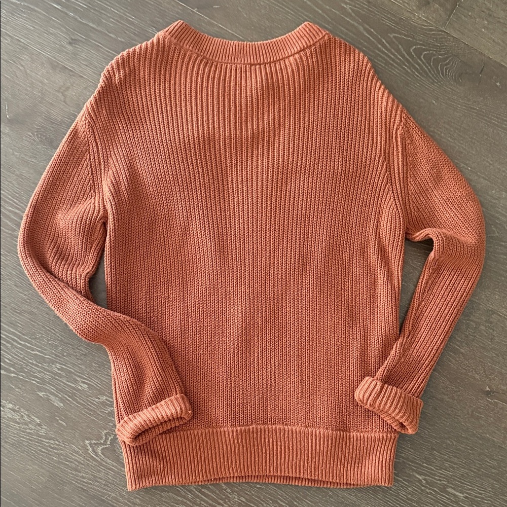 Primi Women's Copper Crew Neck Oversized Sweater with Design Front - Picture 4 of 5